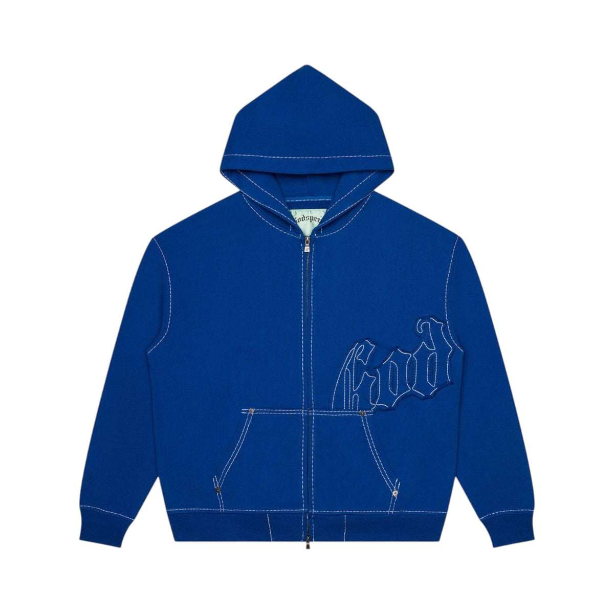 Godspeed OG Logo Zip Hoodie Stitched Blue – The Magnolia Park
