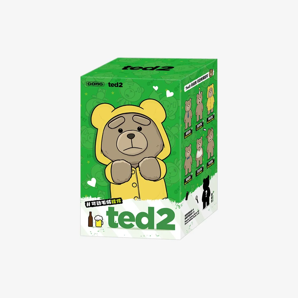 Pop Mart Ted2 Teddy Bear Action Plush Pendant Series Single Blind