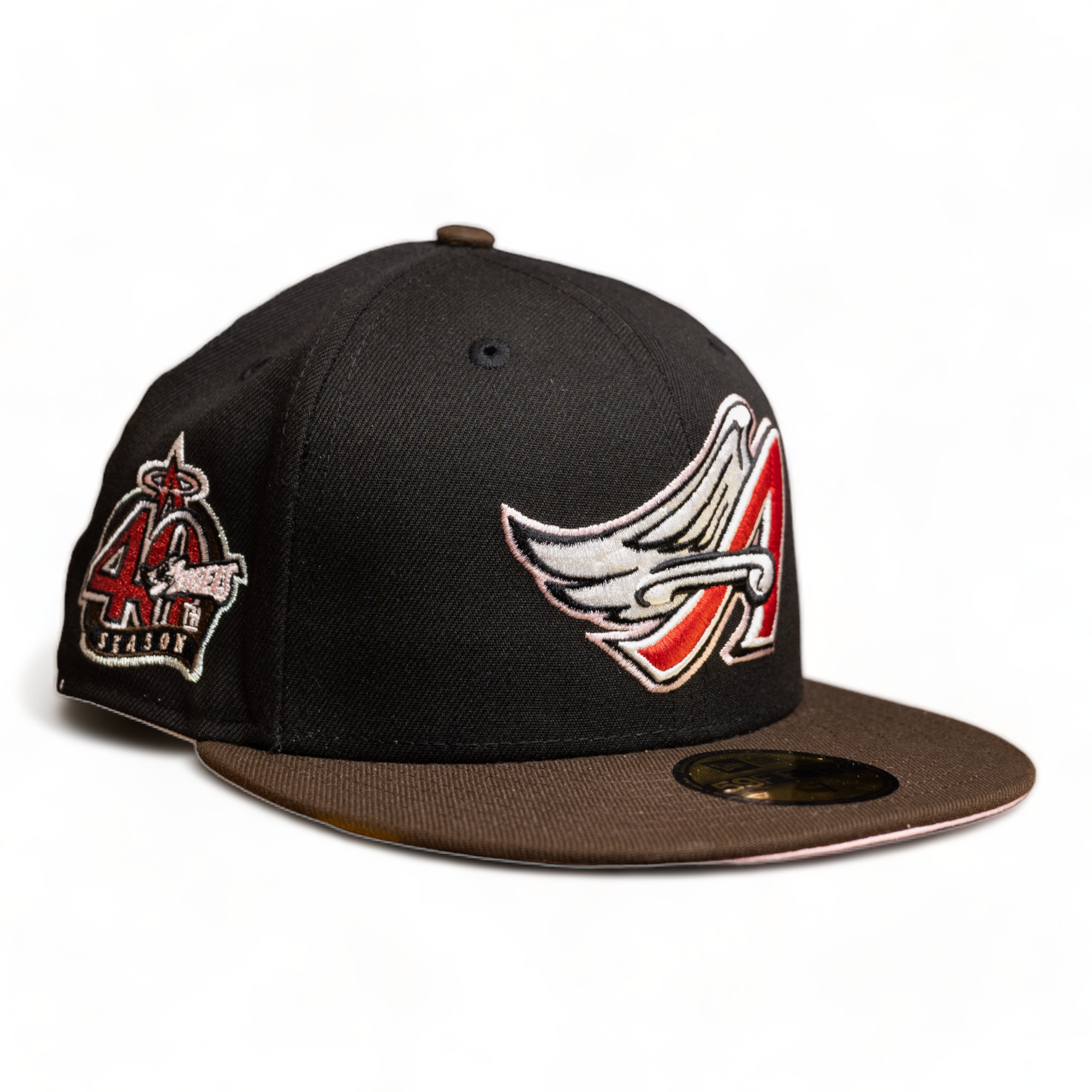 New Era 59Fifty Reverse Pink Mocha Collection Fitted (Anaheim Angels)