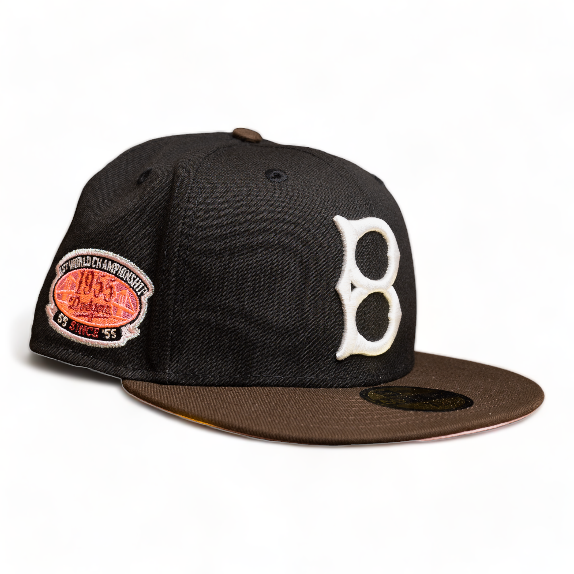 New Era 59Fifty Reverse Pink Mocha Collection Fitted (Brooklyn Dodgers)