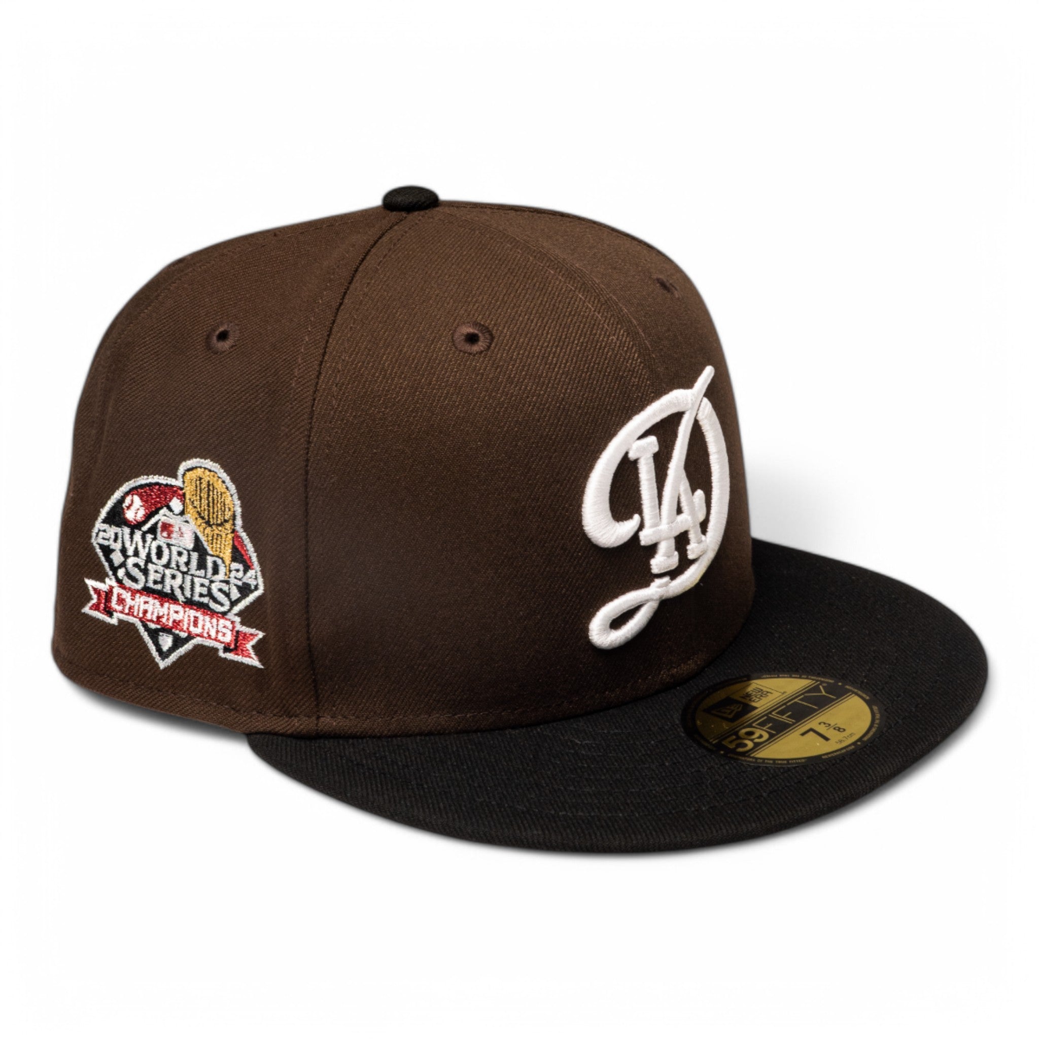 New Era 59Fifty Los Angeles Dodgers Mocha 2024 World Champions