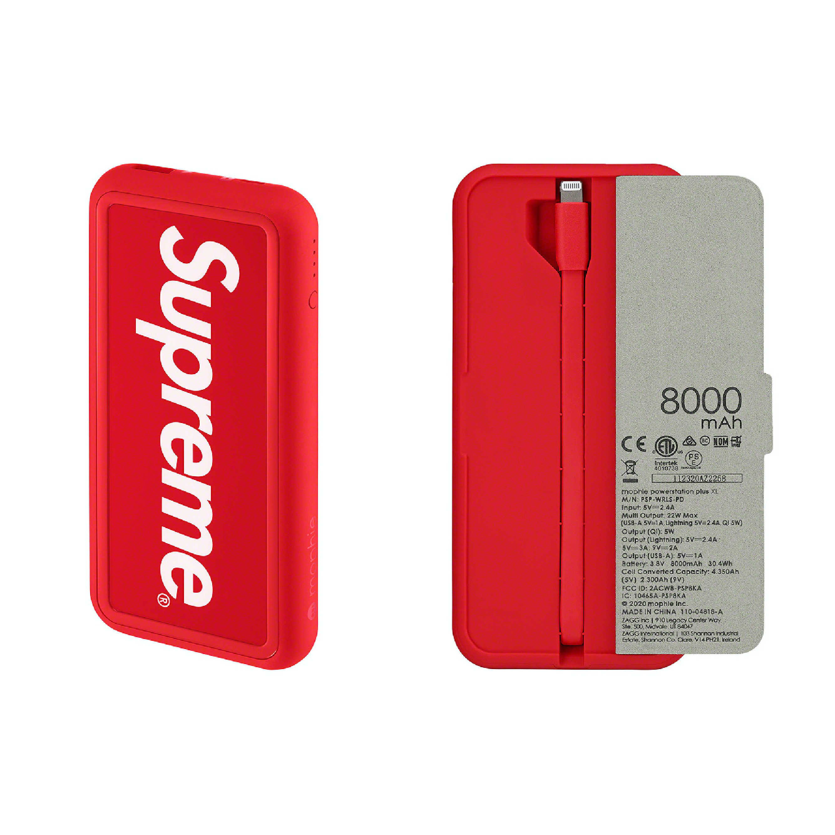 Supreme Mophie Powerstation Plus XL Red