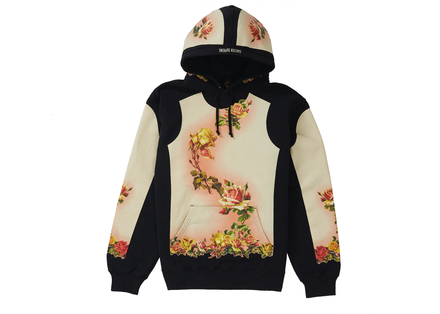 Supreme Jean Paul Gaultier Floral Print Hooded Sweatshirt Supreme Jean Paul Gaultier Floral Print Hooded Sweatshirt