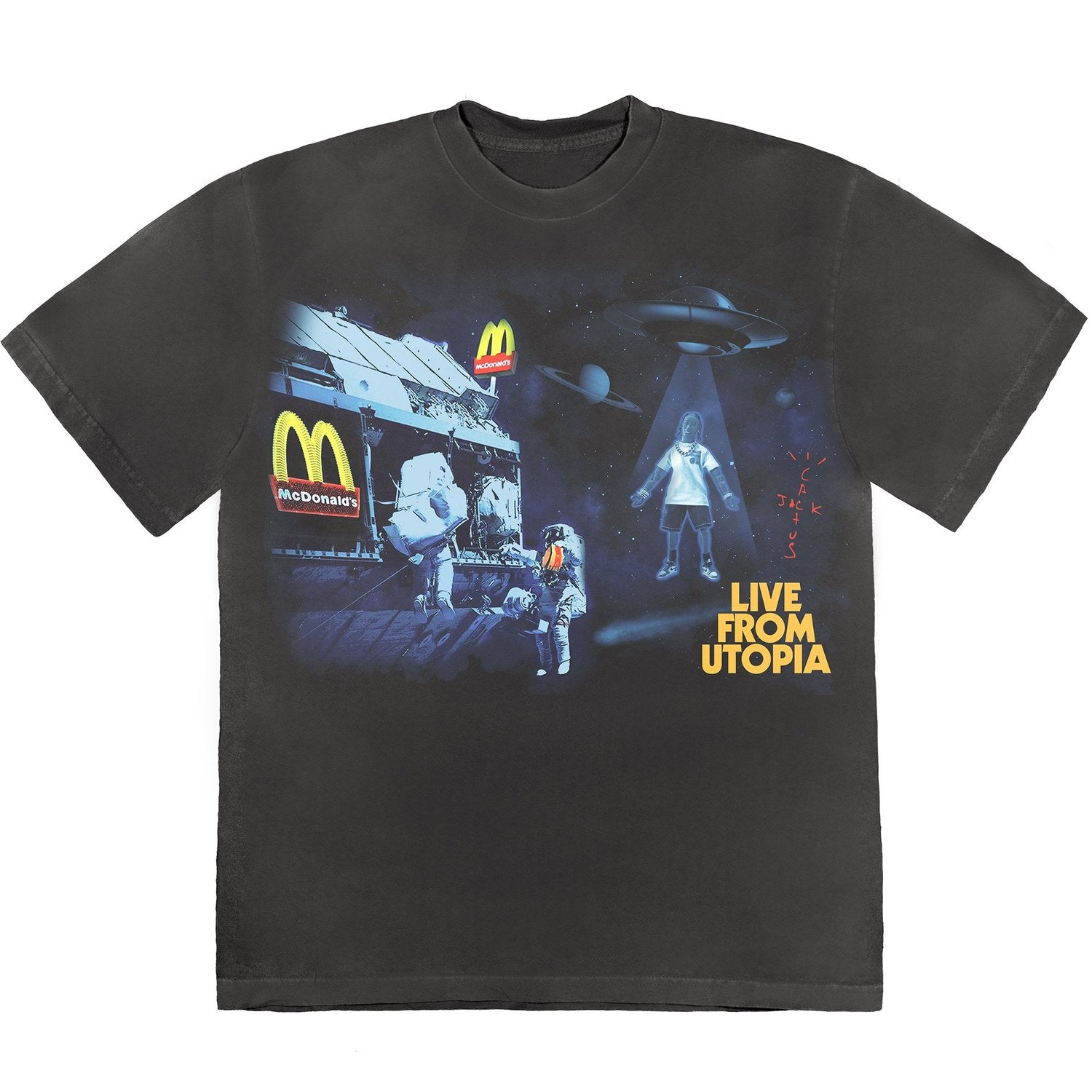 Travis Scott x McDonald&#39;s Live From Utopia T-shirt Black (Pre-Owned)