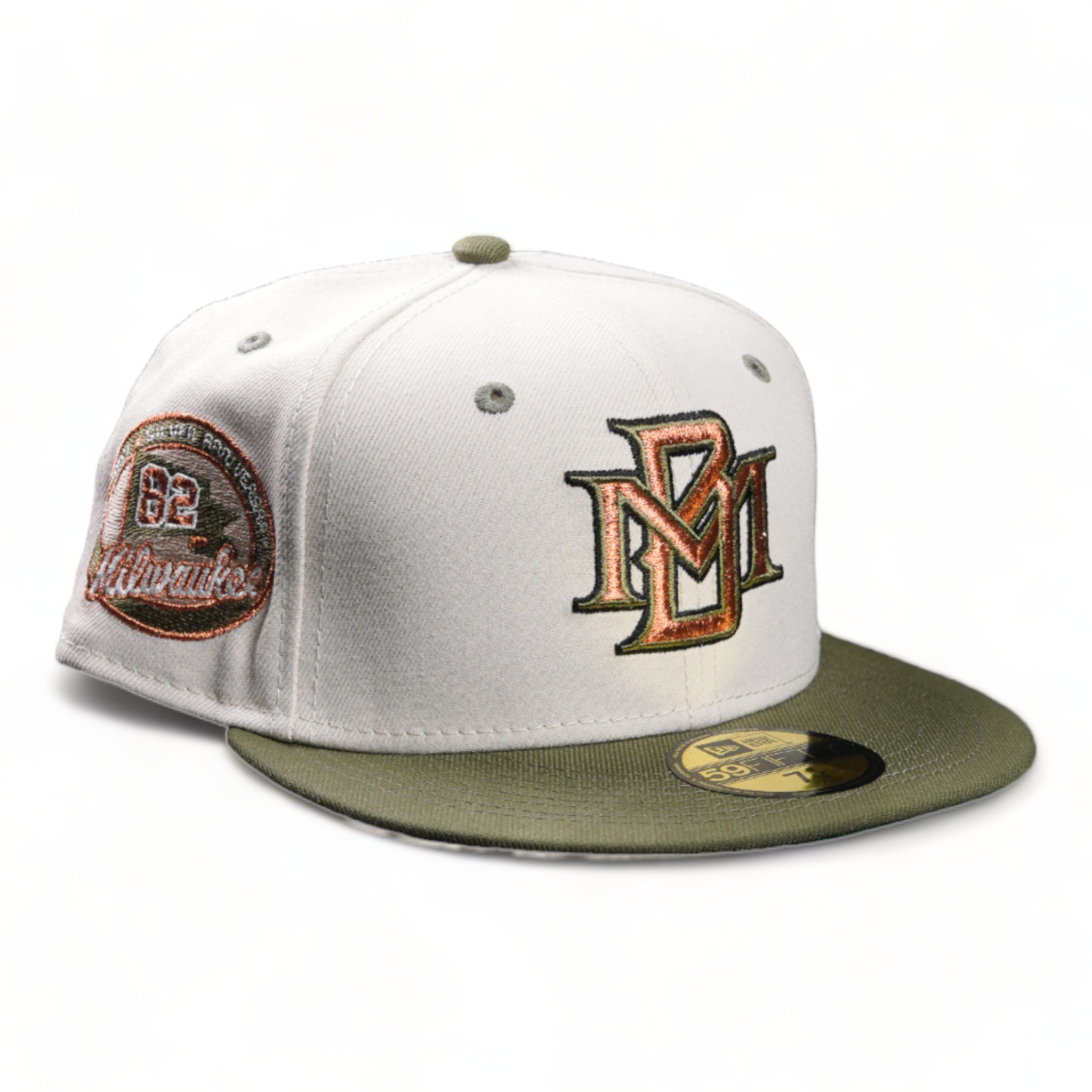 New Era 59Fifty Miki and Friends Collection Fitted Milwaukee Brewers (Stone/Olive)
