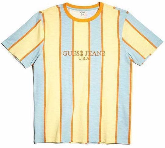 Guess Jeans x Asap Rocky USA Stripe Tee (Sun Orange)