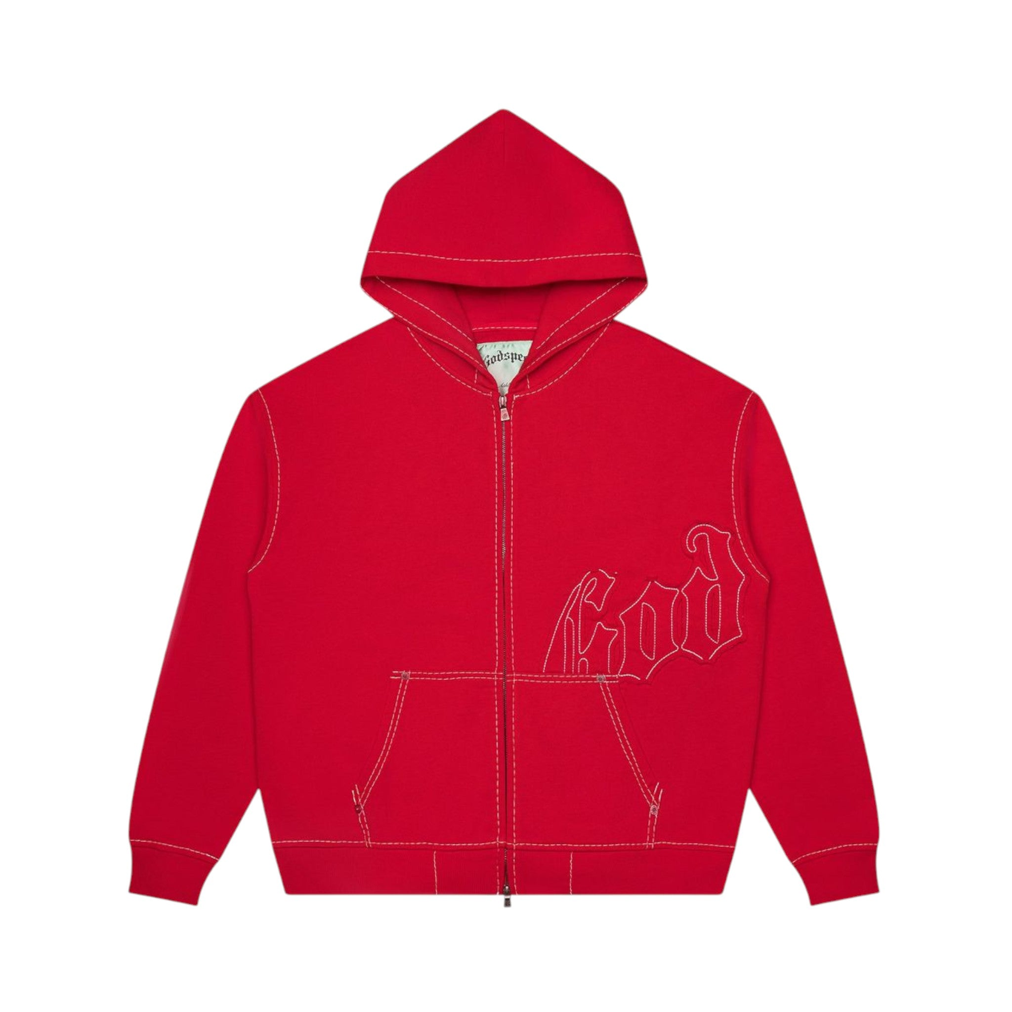 Godspeed OG Logo Zip Hoodie Stitched Red – The Magnolia Park