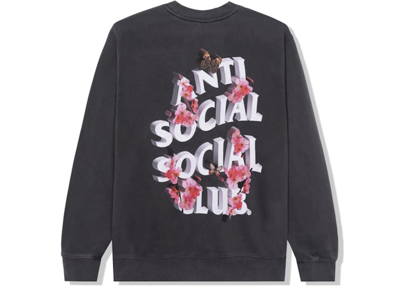 Anti Social Social Club 3.0 Pigment Dye Crewneck Black