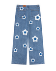 Arkyve Blue Star Crochet Denim Blue