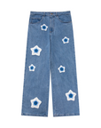 Arkyve Blue Star Crochet Denim Blue