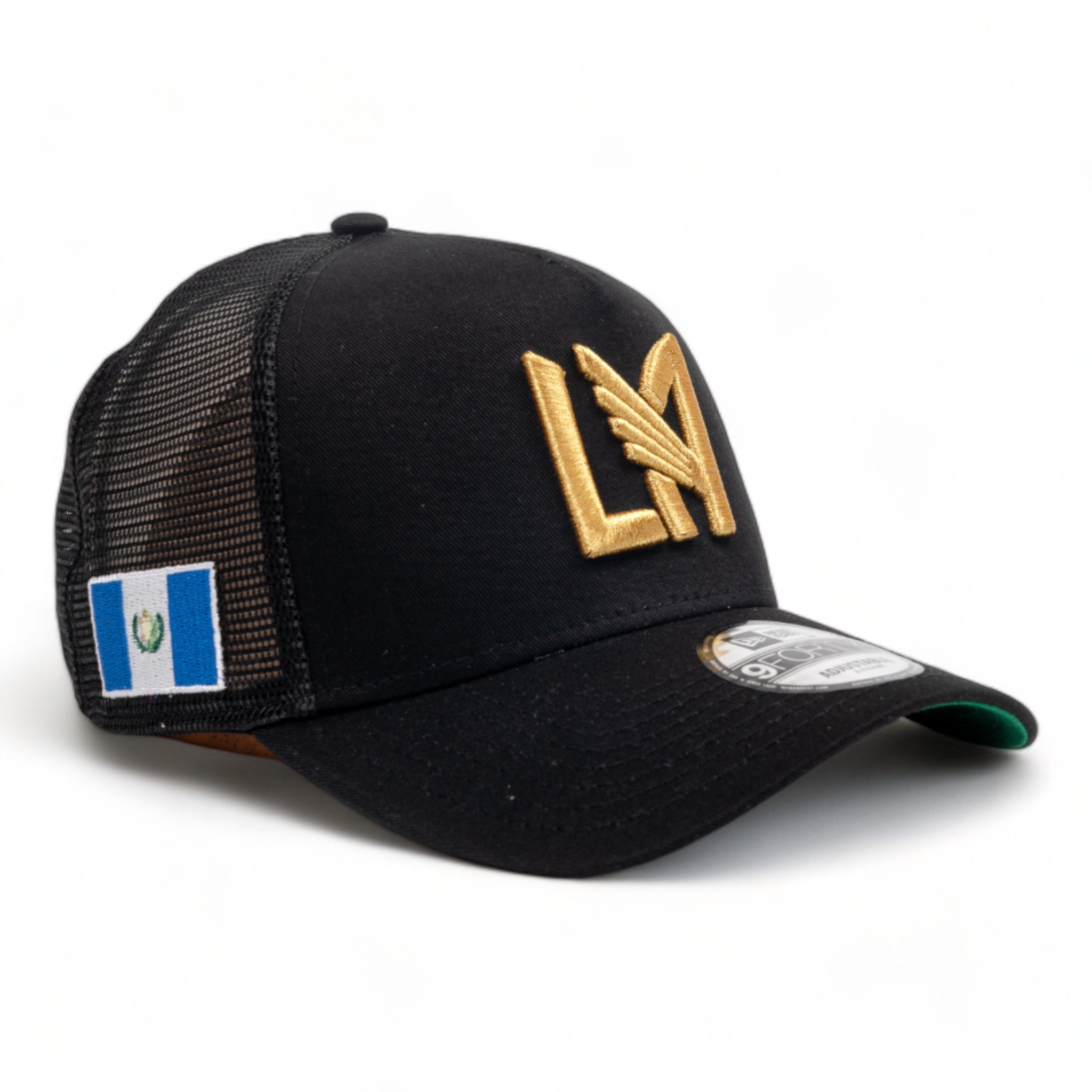 The Magnolia Park x New Era 9Forty A-Frame Trucker LAFC Heritage Collection (Guatemala Flag) (Black/Gold)