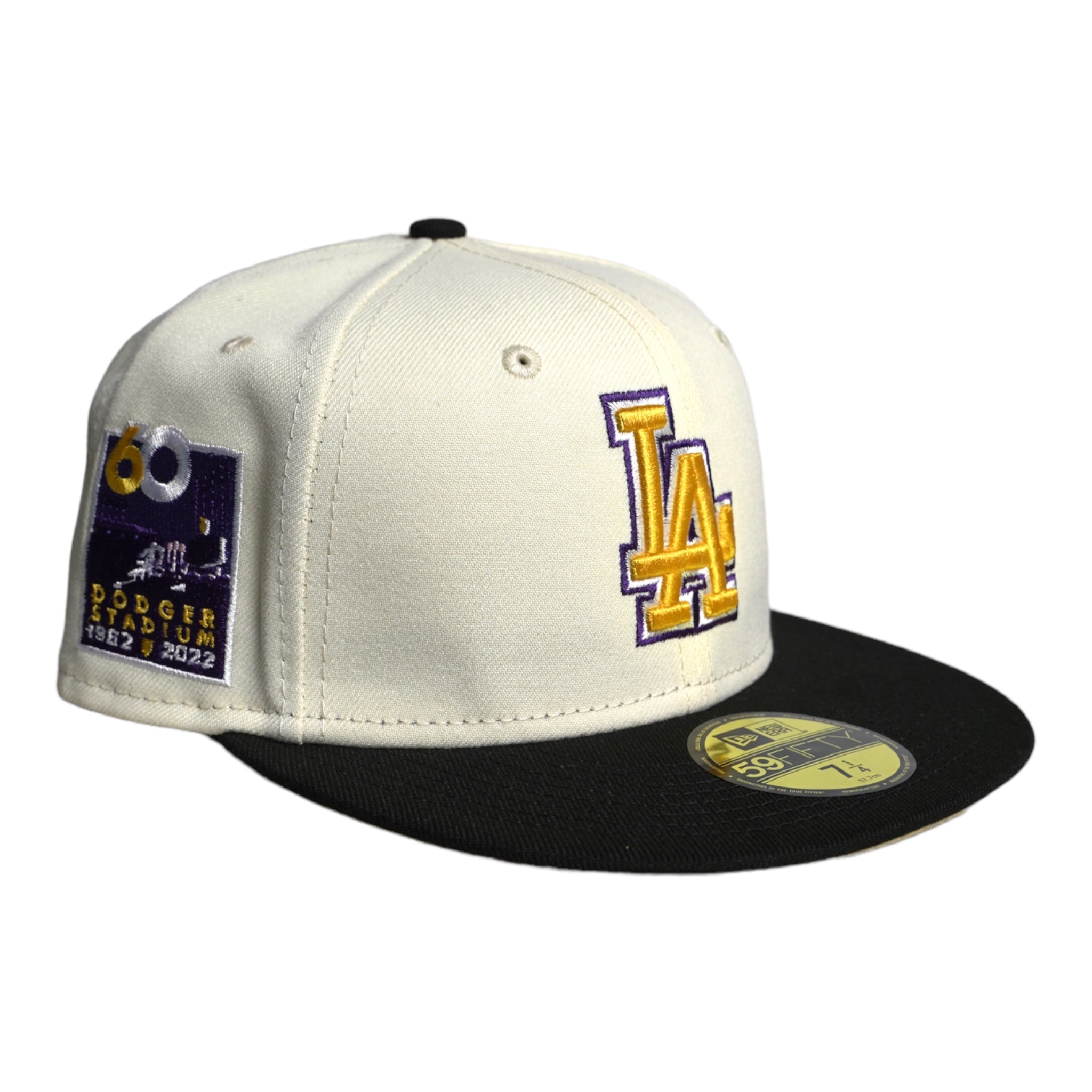New Era 59Fifty Fitted Los Angeles Dodgers (Chrome/Black/Vegas Gold 60th Anniversary Patch)