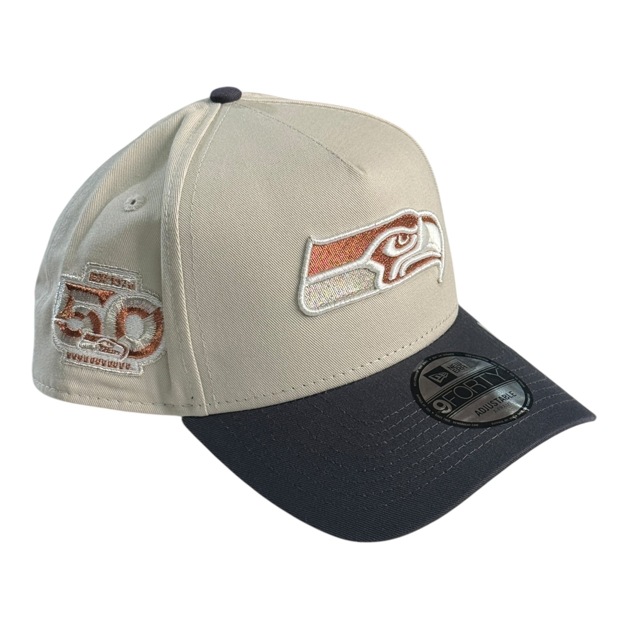 New Era 940 A-Frame Snapback Seattle Seahawks Cream/Black