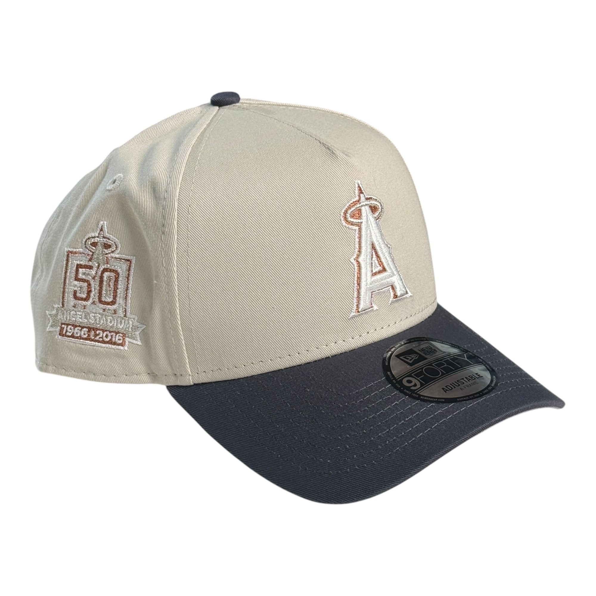 New Era 940 A-Frame Snapback Los Angeles Angels Cream/Black