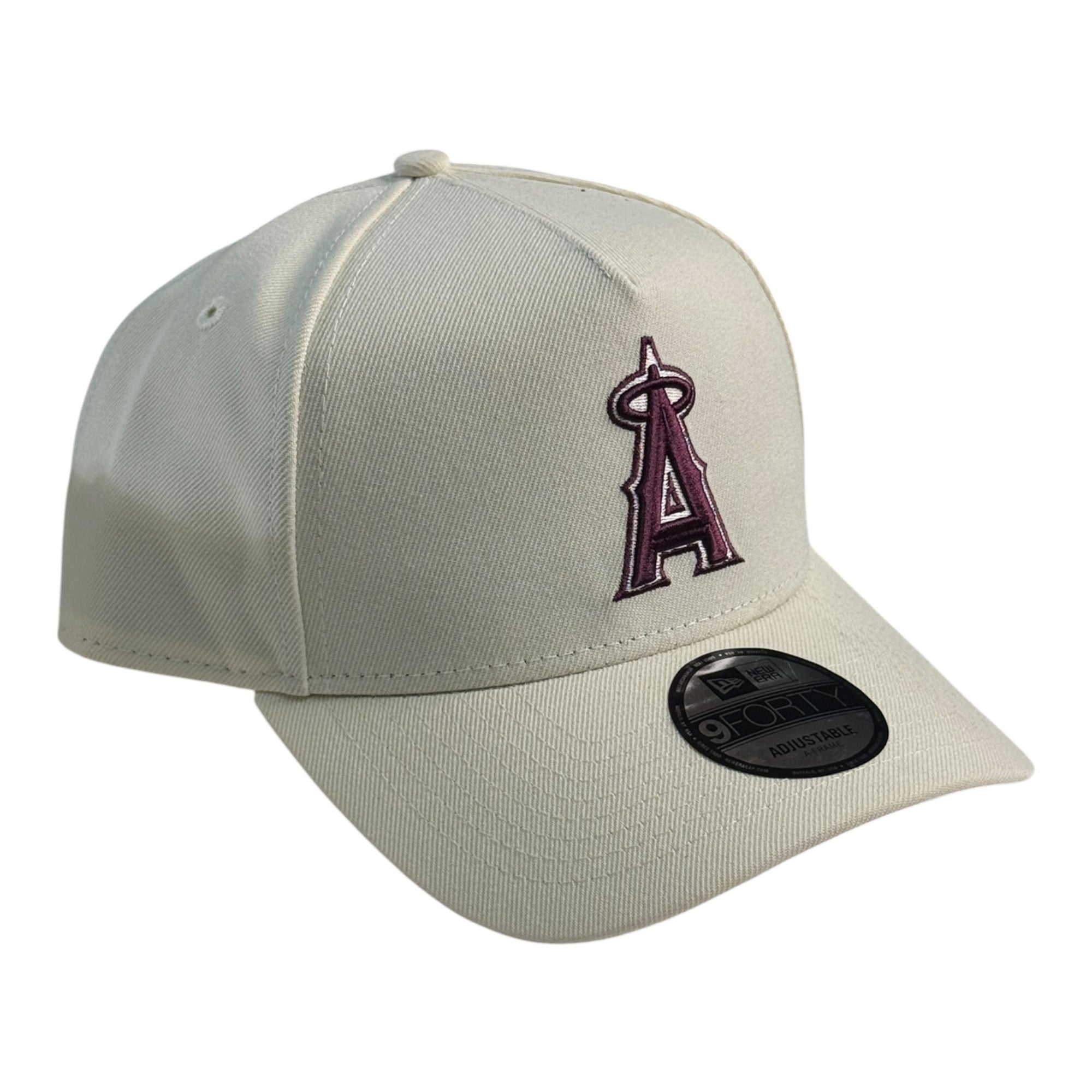 New Era 940 A-Frame Snapback Los Angeles Angels Cream/Maroon