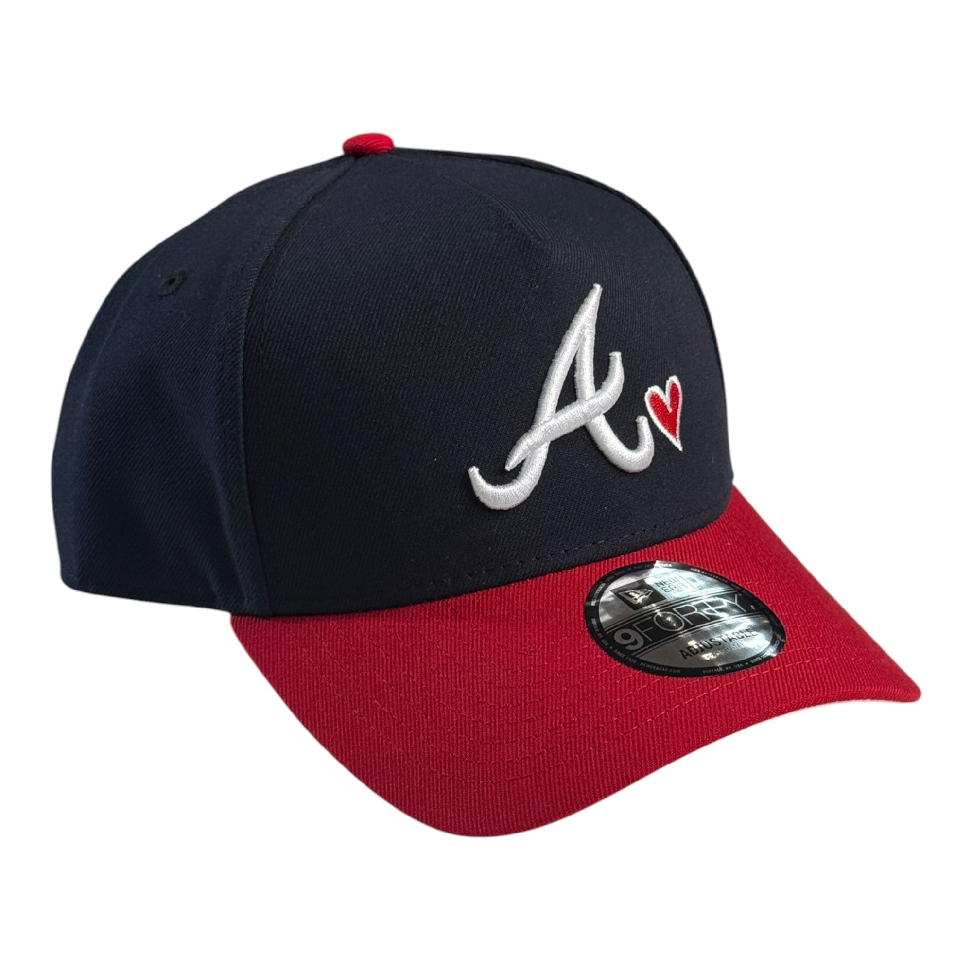New Era 940 A-Frame Snapback Atlanta Braves Heart Navy/Red