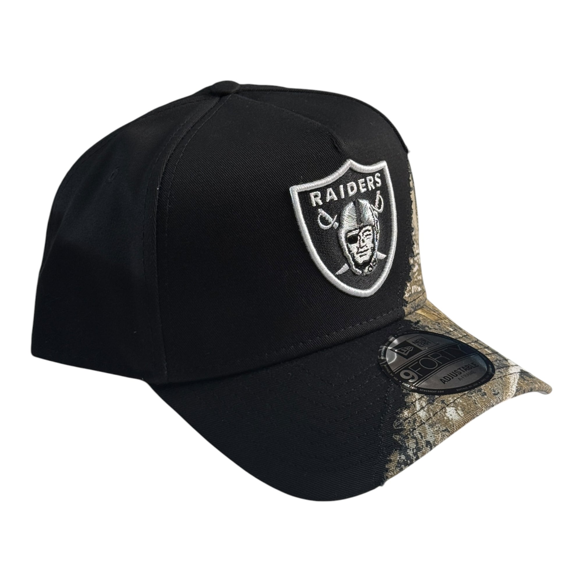 New Era 940 A-Frame Snapback Las Vegas Raiders Real Tree Split Black