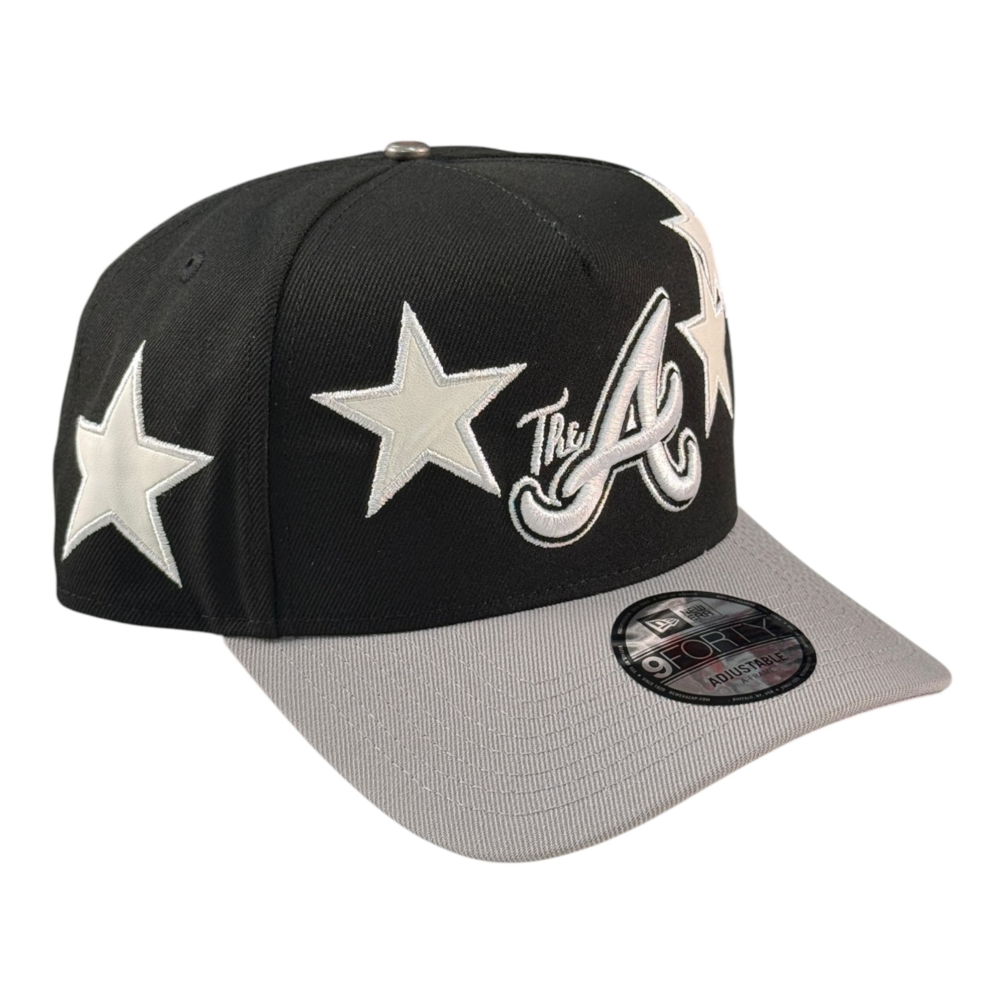 New Era 940 A-Frame Snapback Atlanta Braves Stars Black/Grey