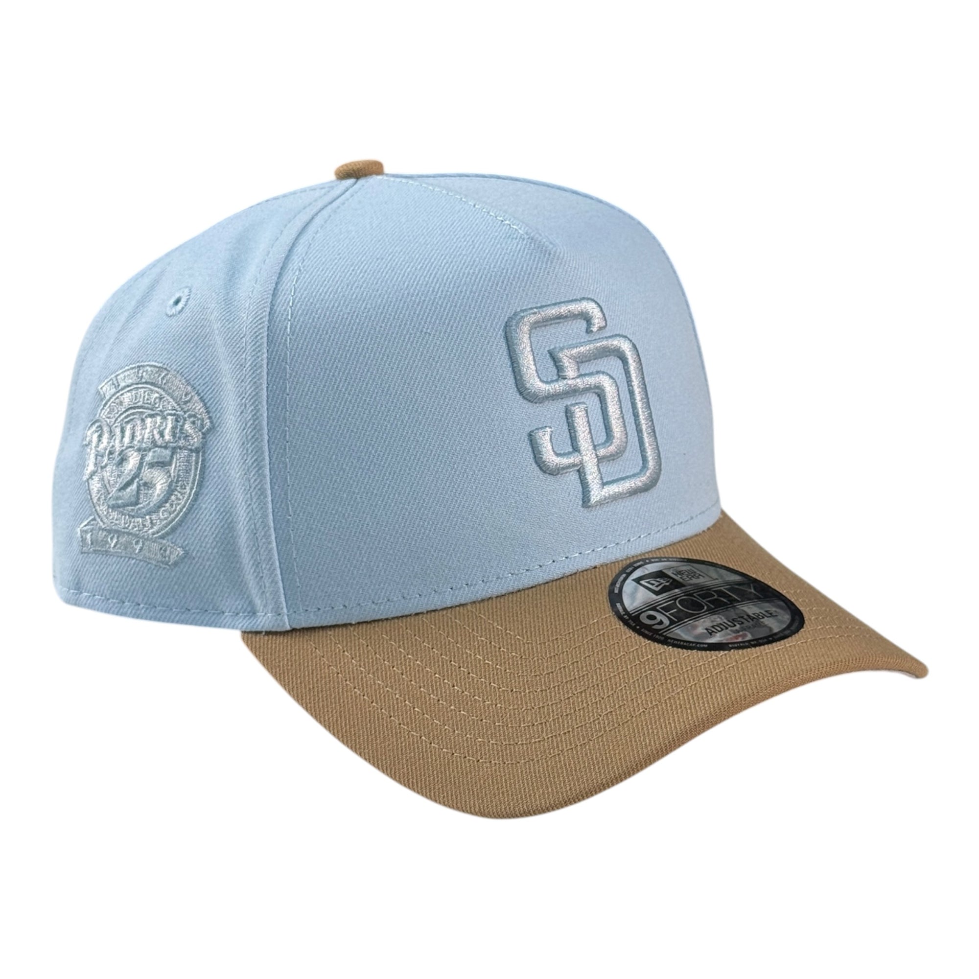 New Era 940 A-Frame Snapback San Diego Padres Light Blue/Brown