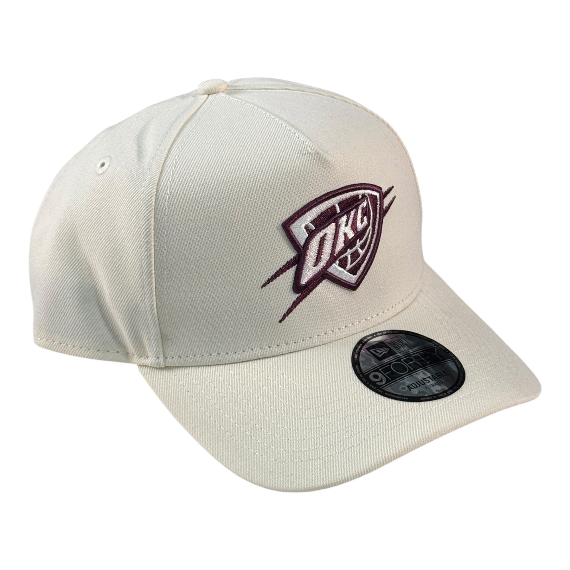 New Era 940 A-Frame Snapback Oklahoma City Thunder Chrome/Maroon