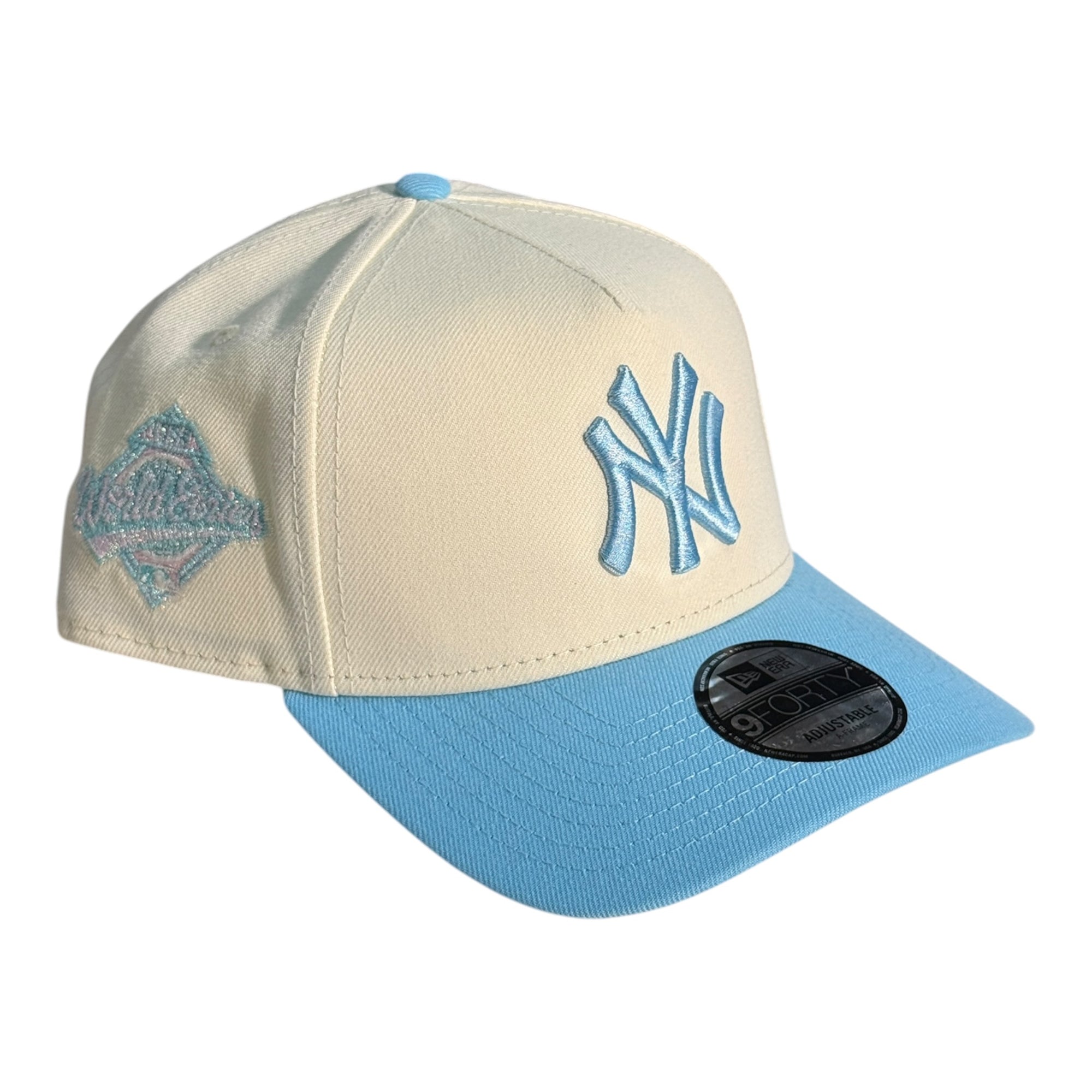 New Era 940 A-Frame Snapback New York Yankees Stone/Icy Blue (Iris Side Patch)
