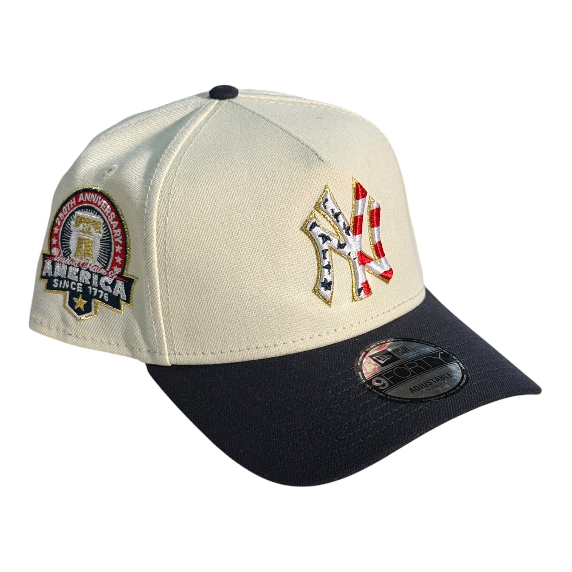 New Era 940 A-Frame Snapback New York Yankees 250th Split Logo Stone/Navy