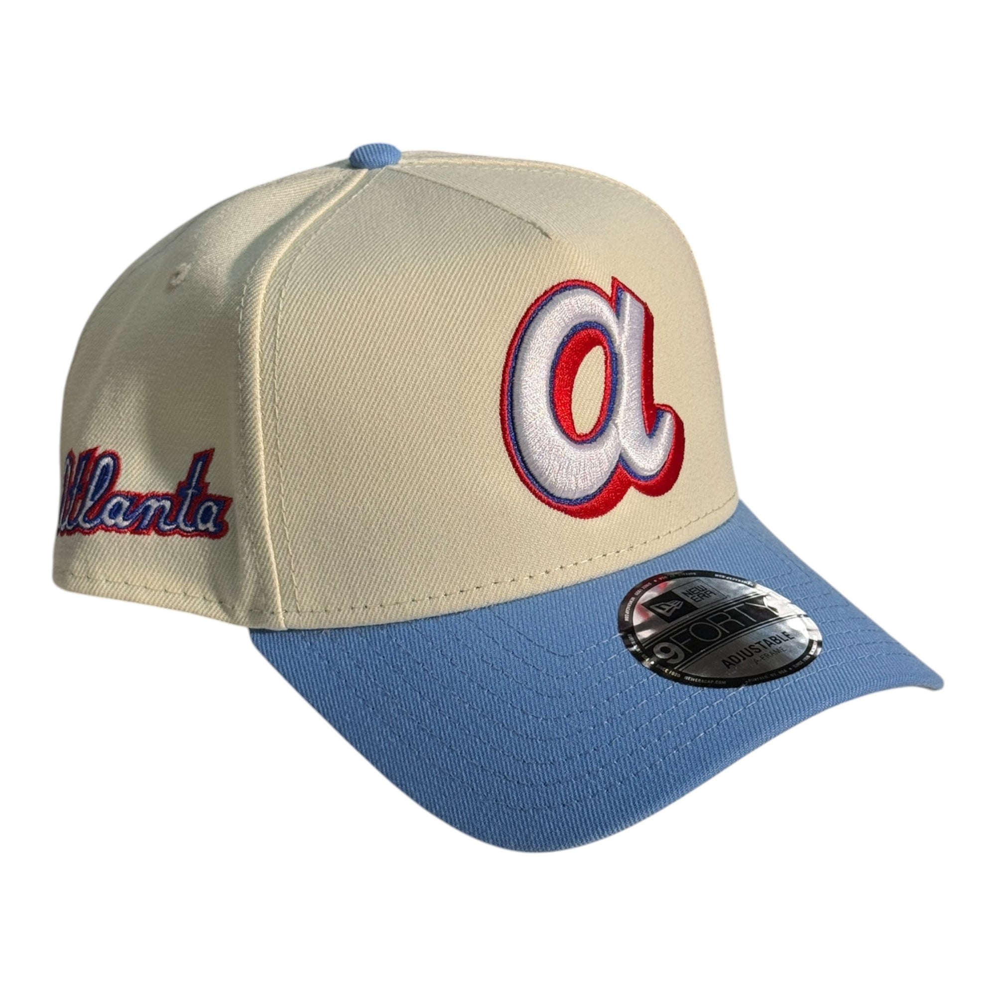New Era 940 A-Frame Snapback Atlanta Braves Stone/Light Blue