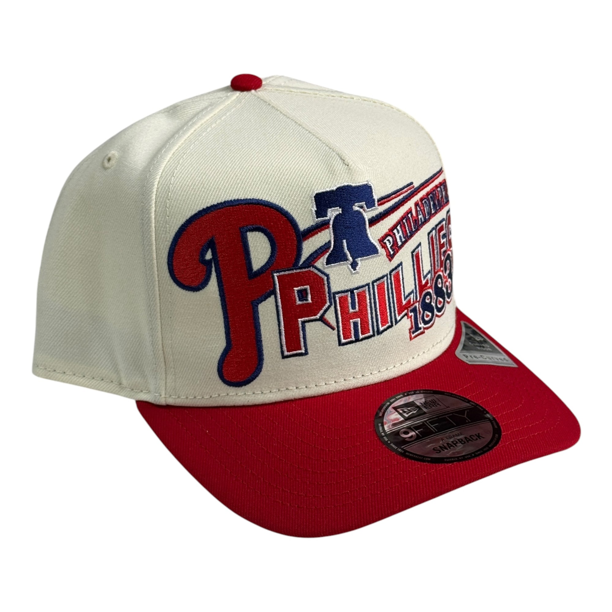 New Era 9Fifty A-Frame Snapback Philadelphia Phillies Chrome/Red (Front Logos)
