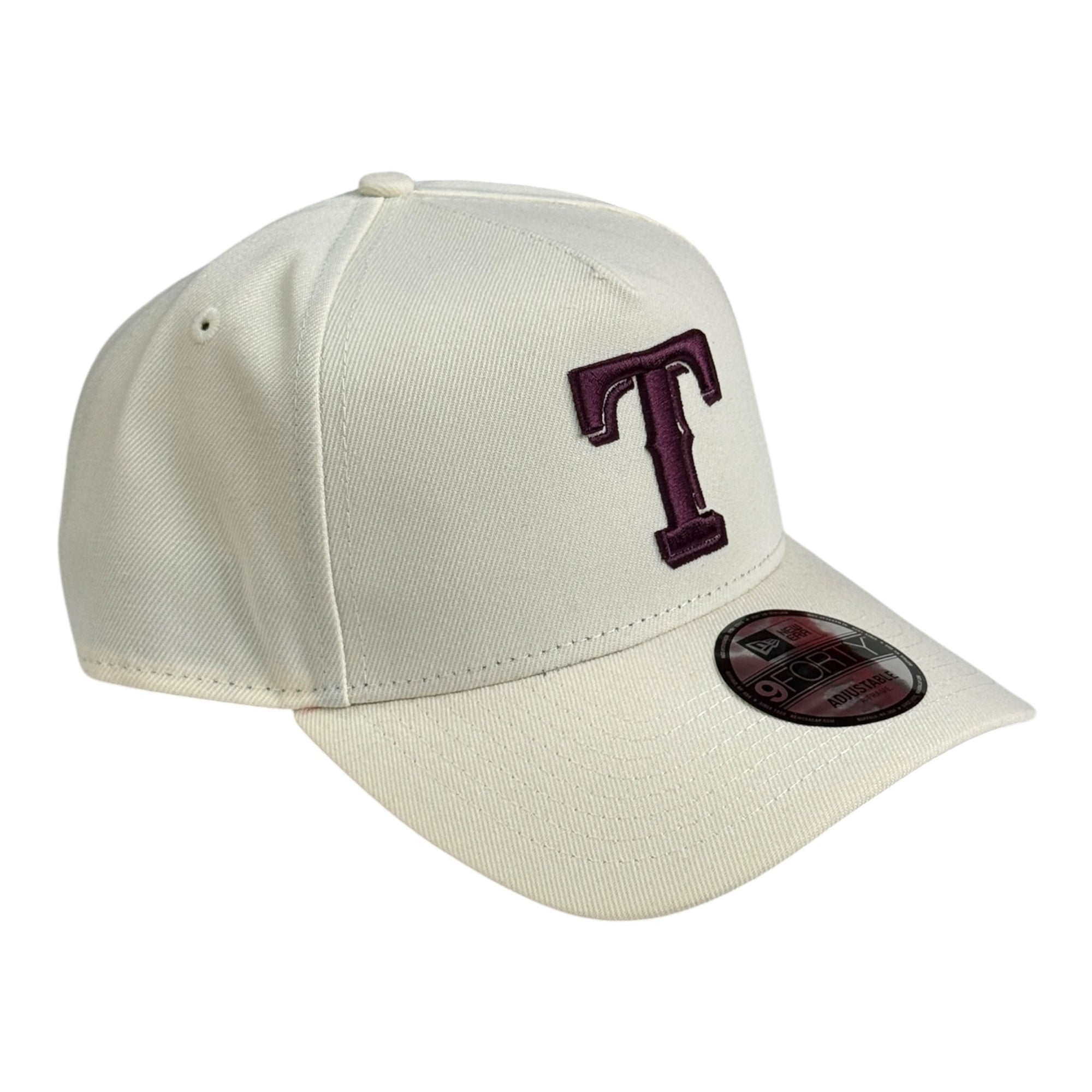 New Era 9Forty A-Frame Snapback Texas Rangers Chrome/Maroon