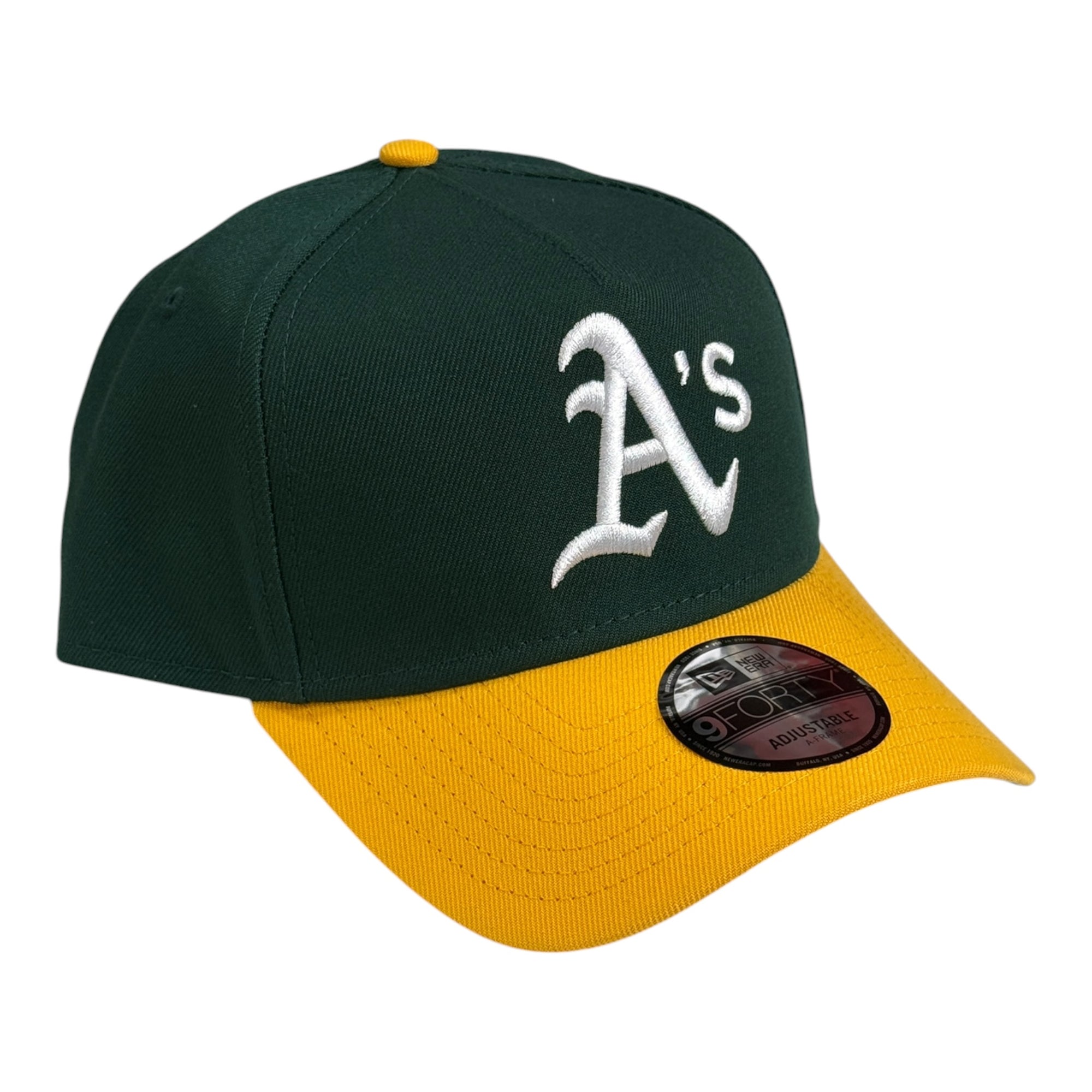 New Era 9Forty A-Frame Snapback Oakland A's Green/Yellow