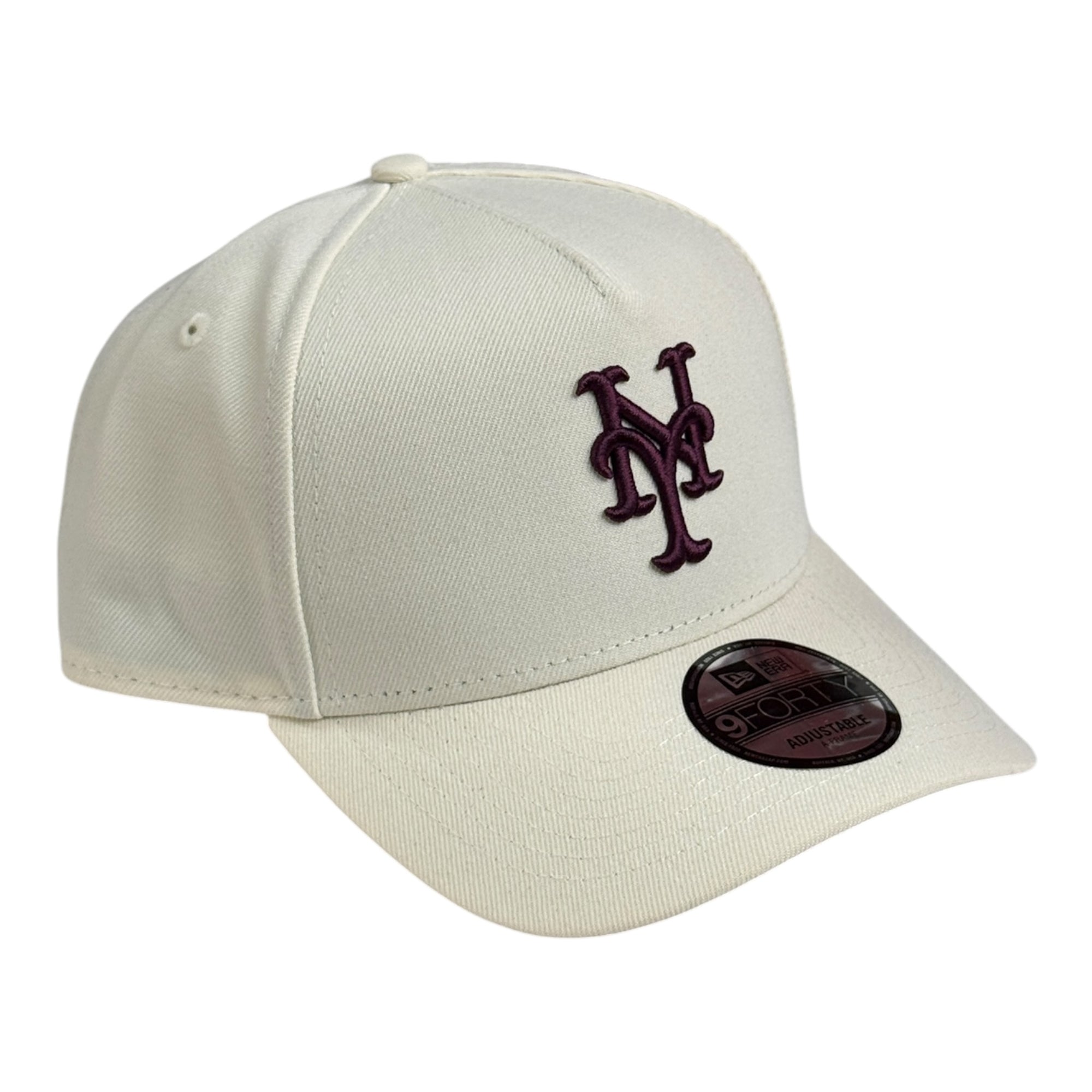 New Era 9Forty A-Frame Snapback New York Mets Chrome/Maroon