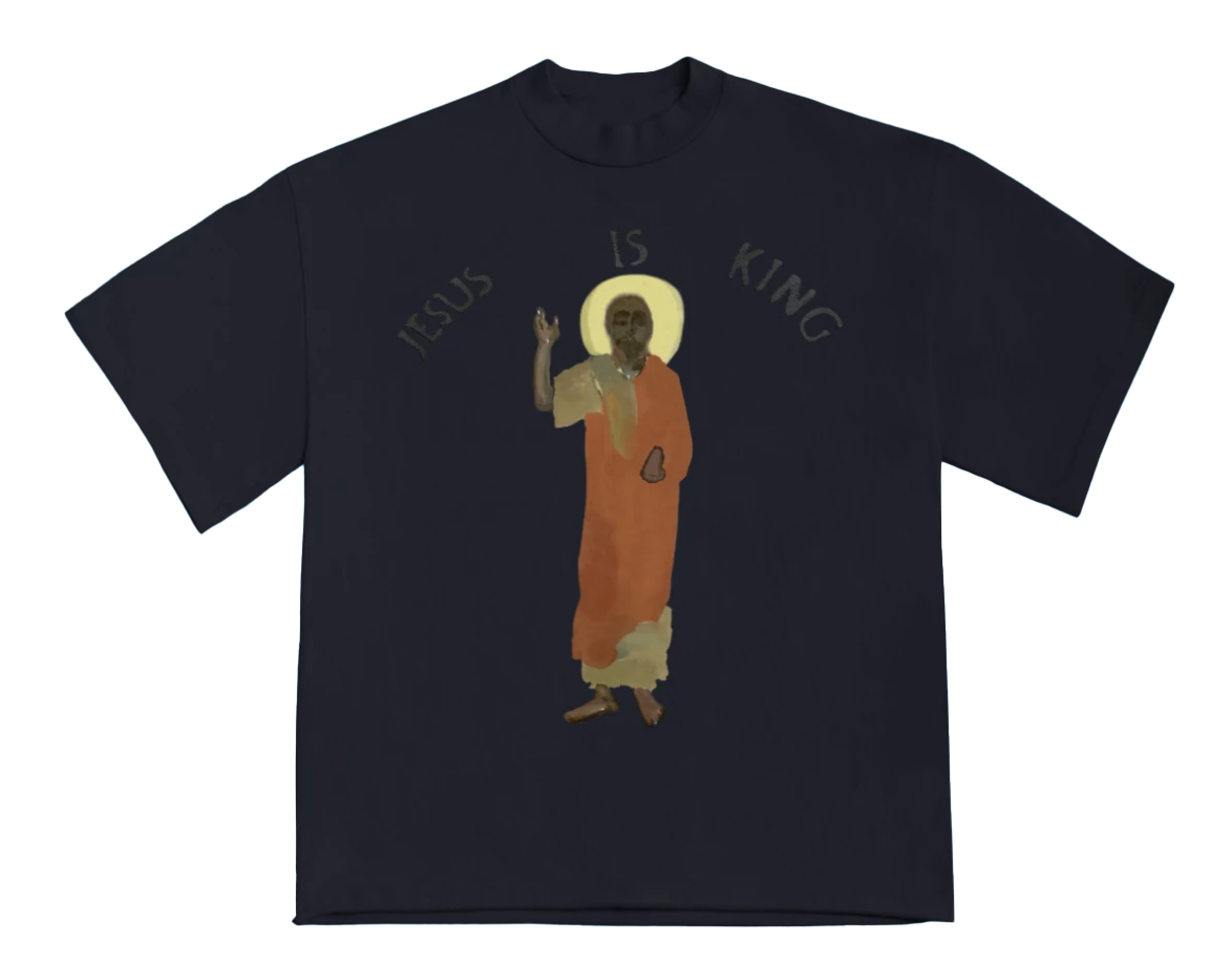 Kanye West Jesus Is King T Shirt Navy (Pre-Owned)