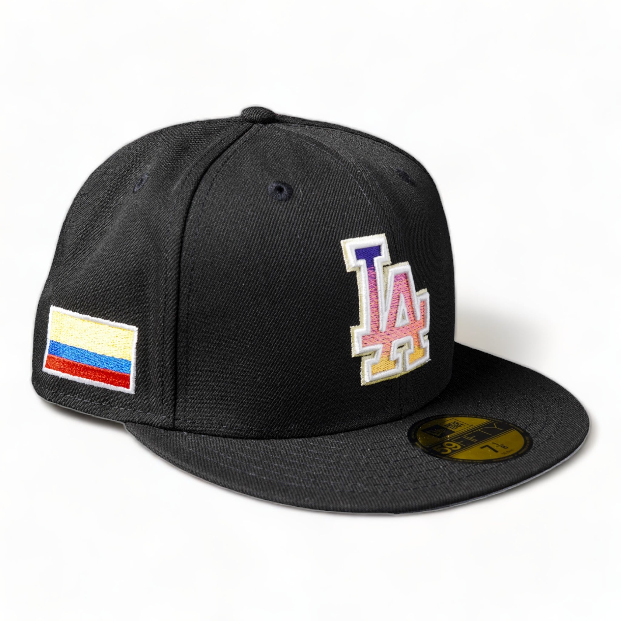 New Era 59Fifty Fitted Los Angeles Dodgers Medellin Sunset Pack (Colombia Flag) (Black)