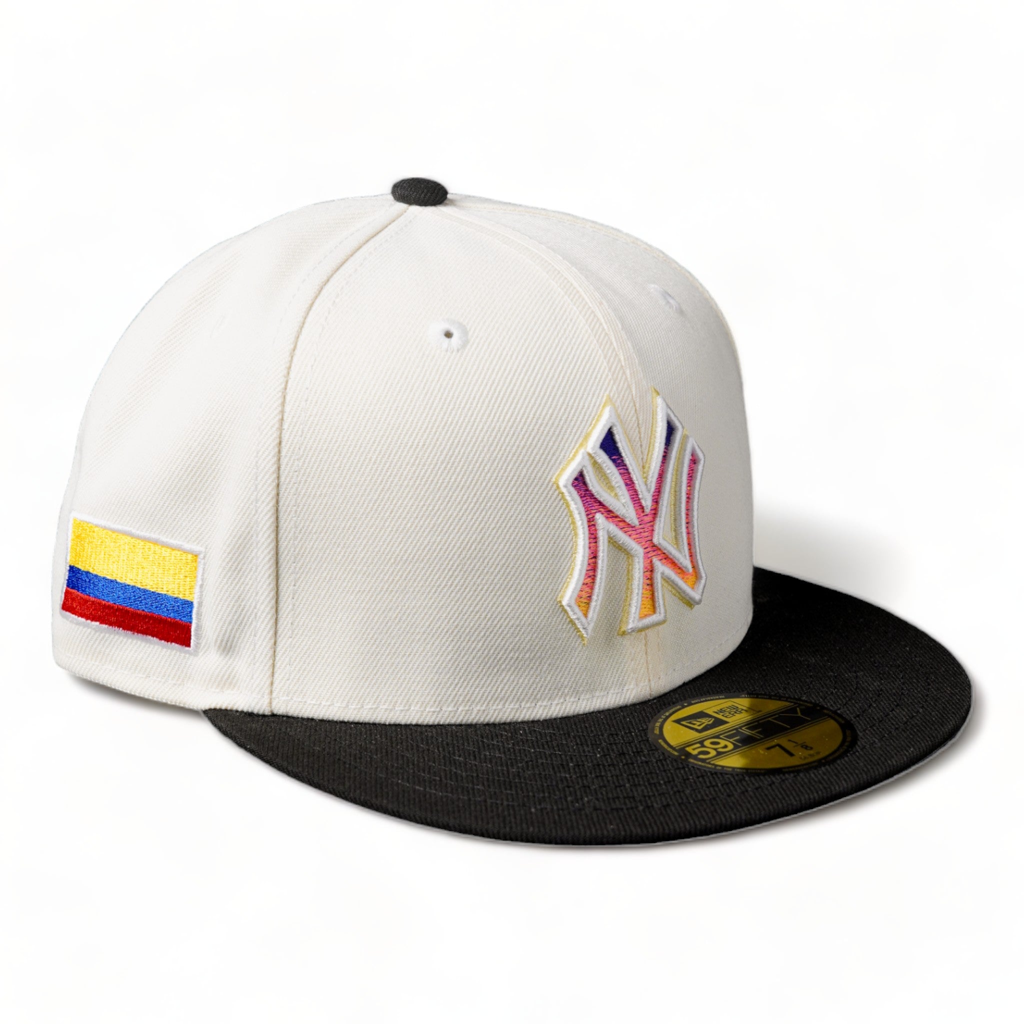 New Era 59Fifty Fitted New York Yankees Medellin Sunset Pack (Colombia Flag) (White)