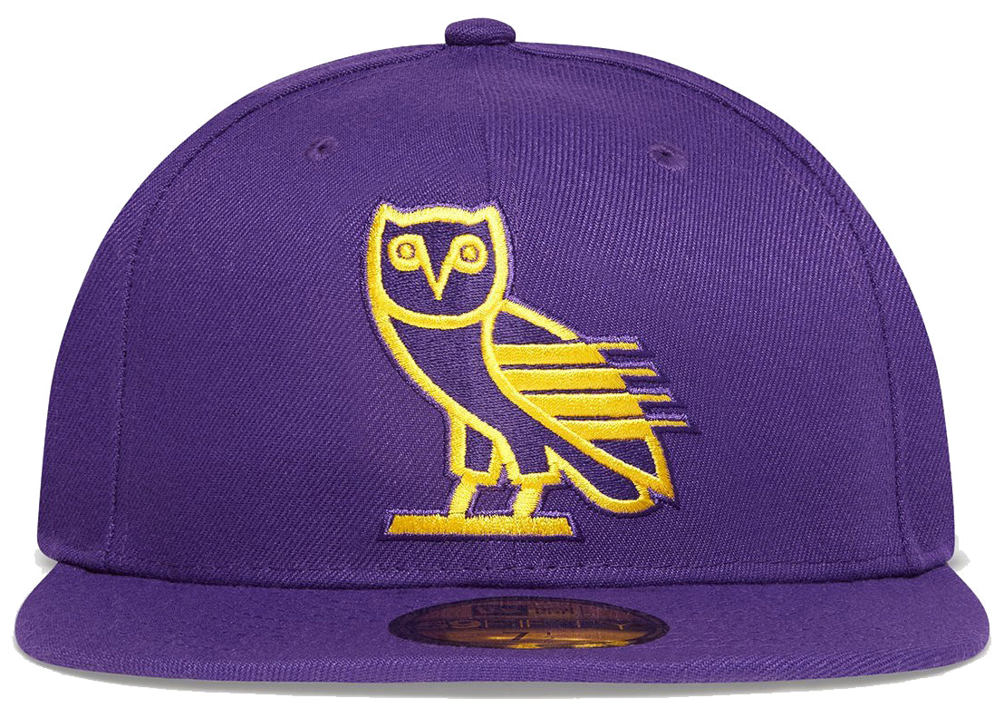 OVO x NBA Lakers New Era 59Fifty Fitted Hat Purple