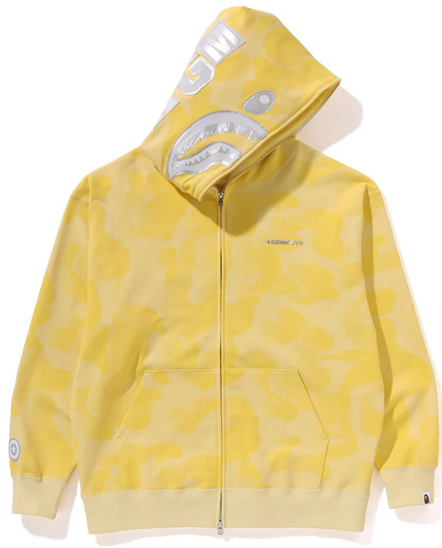 BAPE Ink Camo Shark Zip Hoodie Yellow – The Magnolia Park