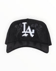 Sworn To Us Crystals City Of Angels A-Frame Snapback Black Suede