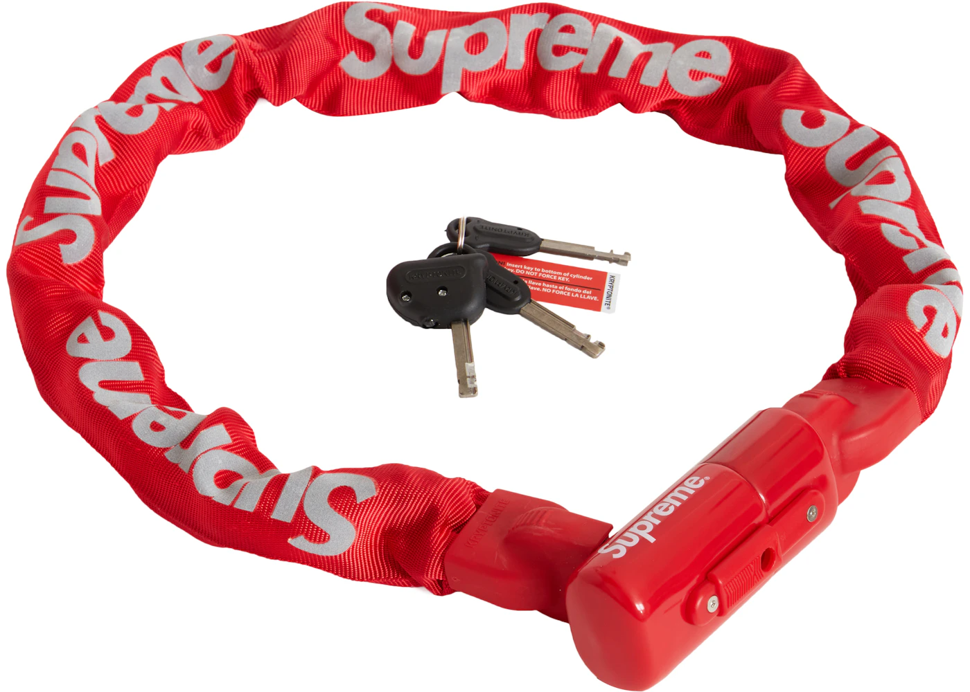 Supreme Kryptonite Integrated Chain Lock Red