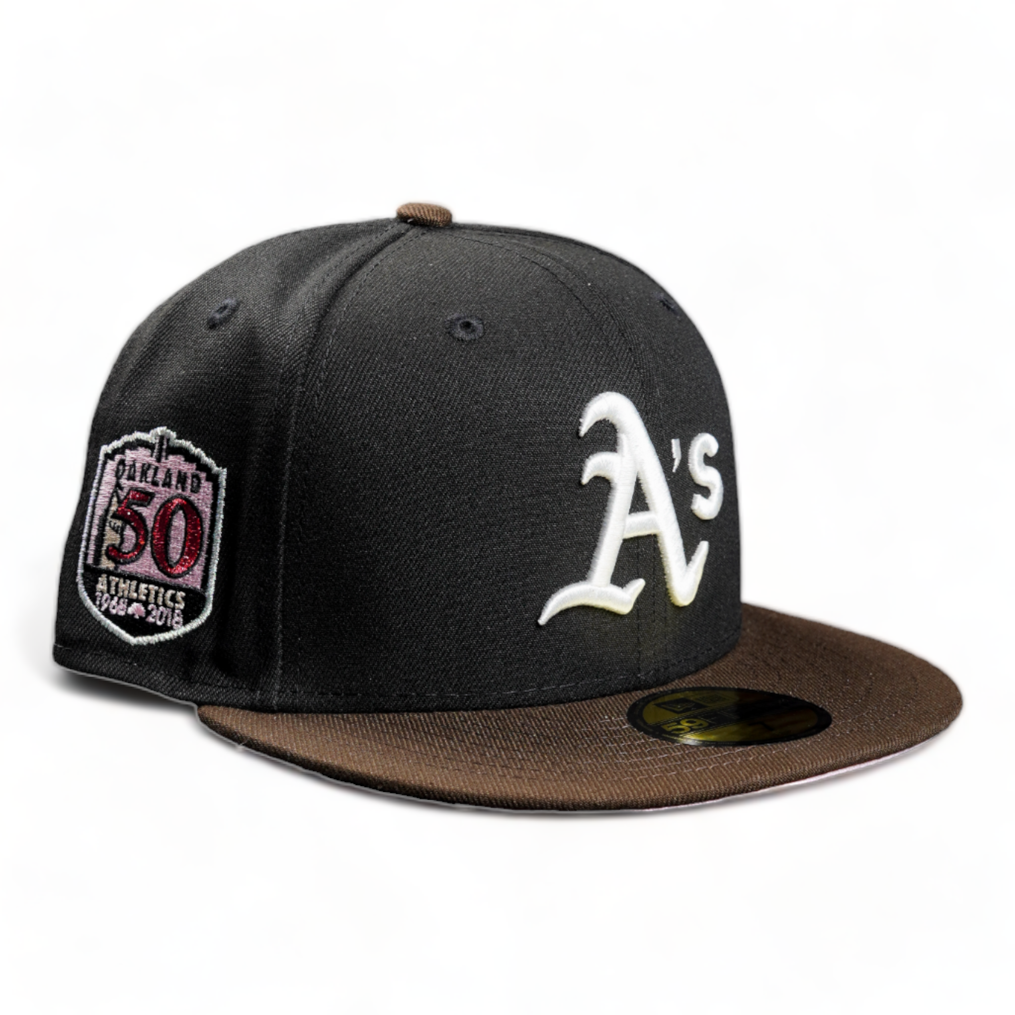 New Era 59Fifty Reverse Pink Mocha Collection Fitted (Oakland Athletics)