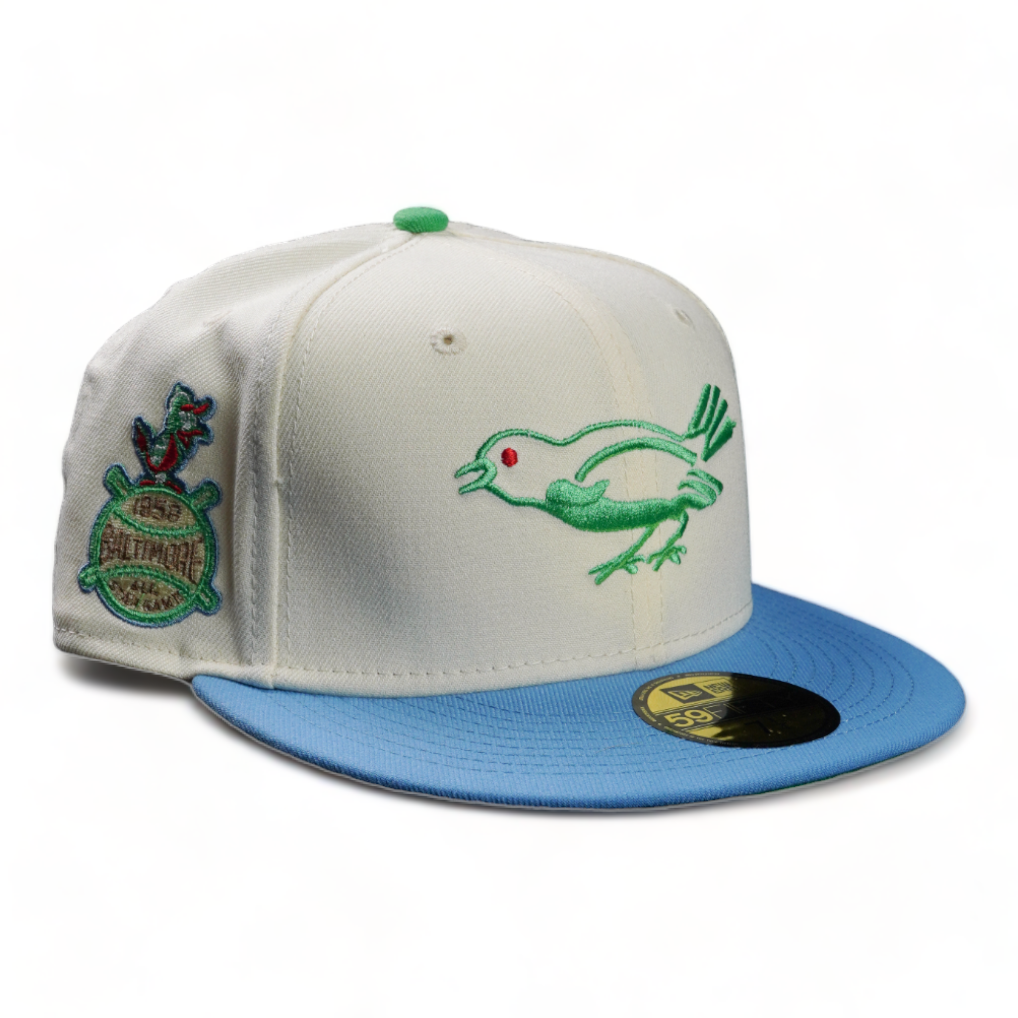 New Era 59Fifty Miki and Friends Collection Fitted Baltimore Orioles (Off-White/Green)