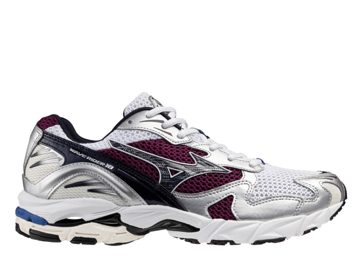 Mizuno Wave Rider 10 White Dark Purple – The Magnolia Park