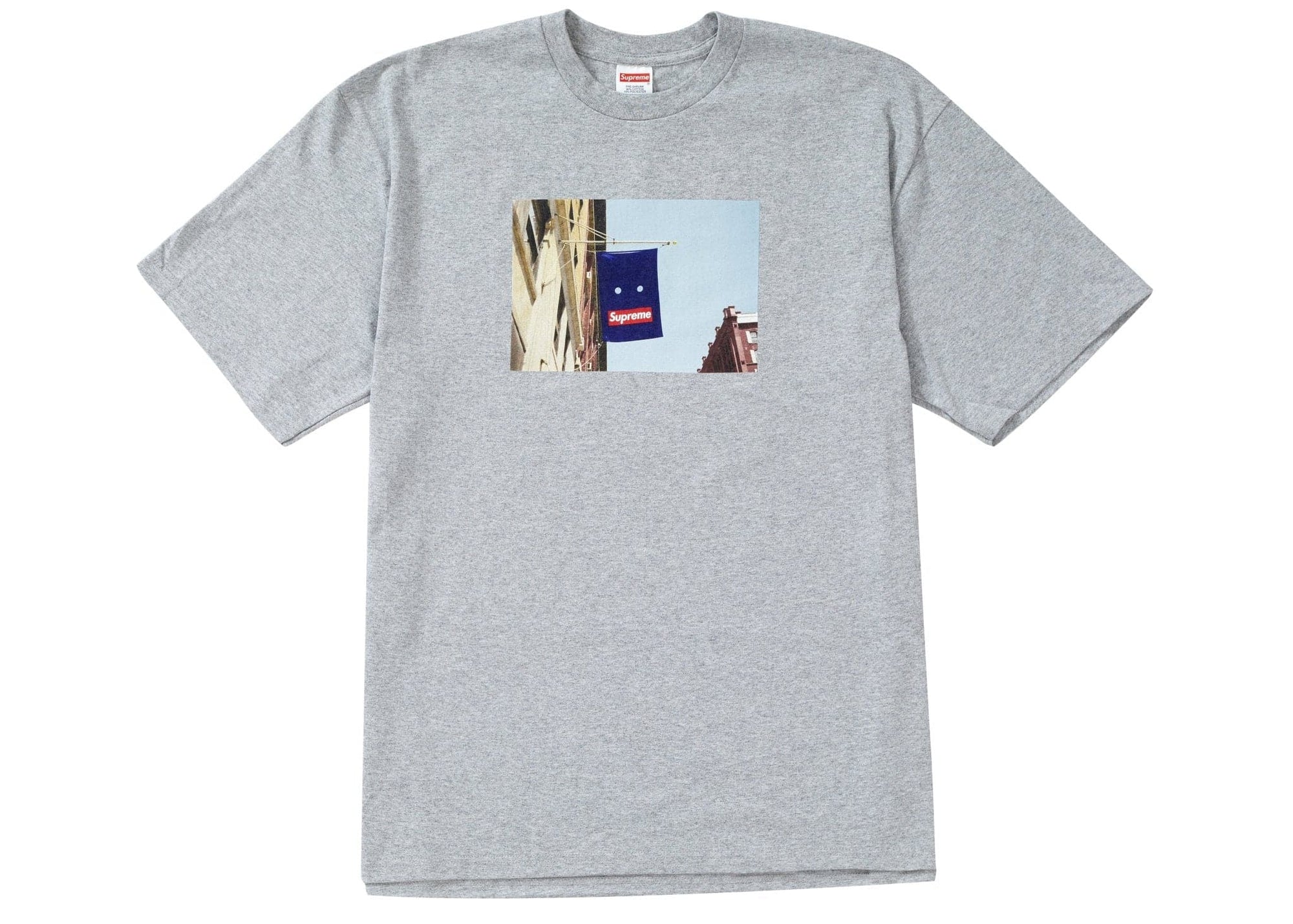 SUPREME -BANNER TEE (HEATHER GREY) - The Magnolia Park